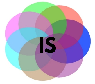 This is the logo for IS with several intersecting circles.